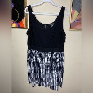 Lane Bryant Black and White Sheath Midi Dress